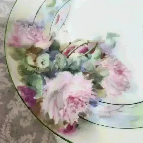 Thomas Sevres Bavaria hand painted plate floral 8" plate - Picture 3 of 6